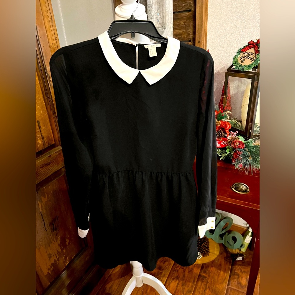 Black collared dress